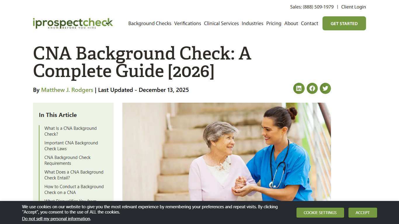 CNA Background Check: A Complete Guide [2026] - iprospectcheck